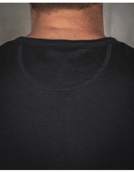 Maglia Henley 1963 Roadie Shirt Long Sleeve Texas Black - Pike Brothers