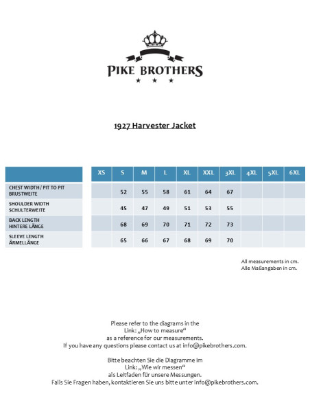 Veste Harvester 1927 Raymond Brown - Pike Brothers