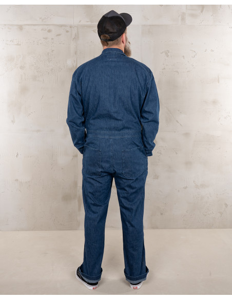 Overall Monteur - Piloot in Denim - 1967 Mechanic Denim Coverall 10oz indigo Pike Brothers