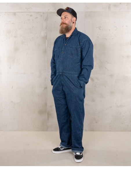 Overall Monteur - Piloot in Denim - 1967 Mechanic Denim Coverall 10oz indigo Pike Brothers