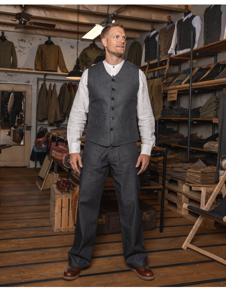 Weste 1905 Hauler Vest blue wabash - Pike Brothers