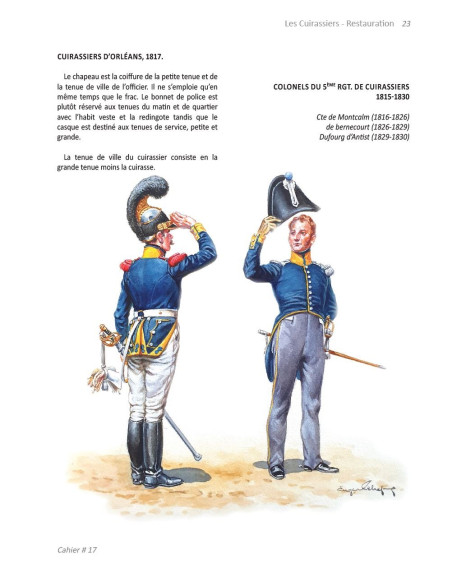 The Cuirassiers under the Restoration 1815-1830 - Carnet de la Compagnie d'Elite