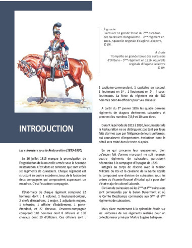 The Cuirassiers under the Restoration 1815-1830...