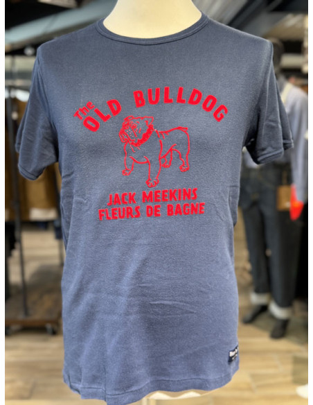 T-Shirt « The Old Bulldog » Navy - Fleurs de Bagne - 2de Hands