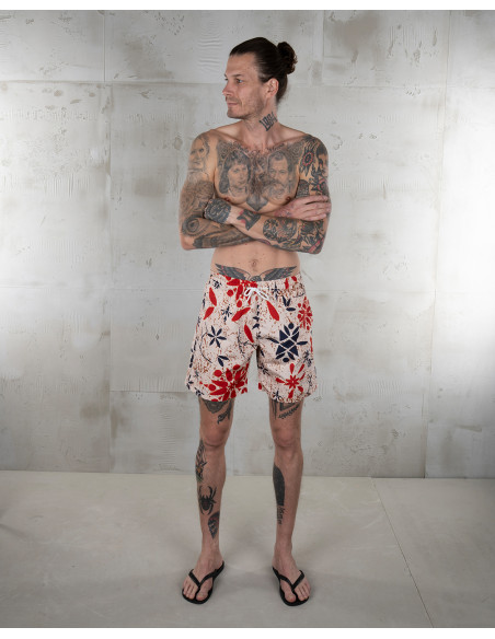 Badeshorts 1961 Surf Short Entrega Orange - Pike Brothers