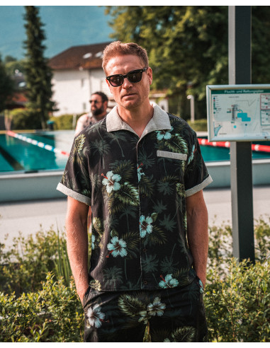Overhemd 1961 Cabana Shirt Entrega Black - Pike...