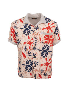 Hemd 1961 Cabana Shirt Entrega Orange - Pike Brothers