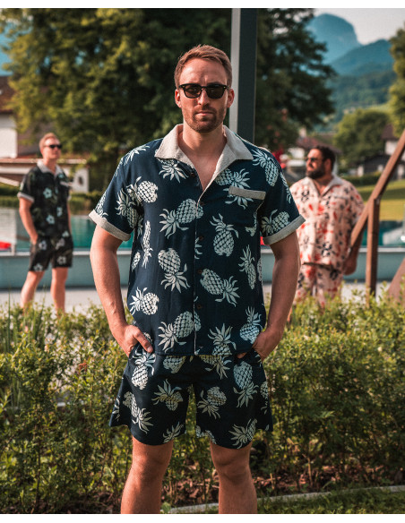 Hemd 1961 Cabana Shirt Entrega Blue - Pike Brothers
