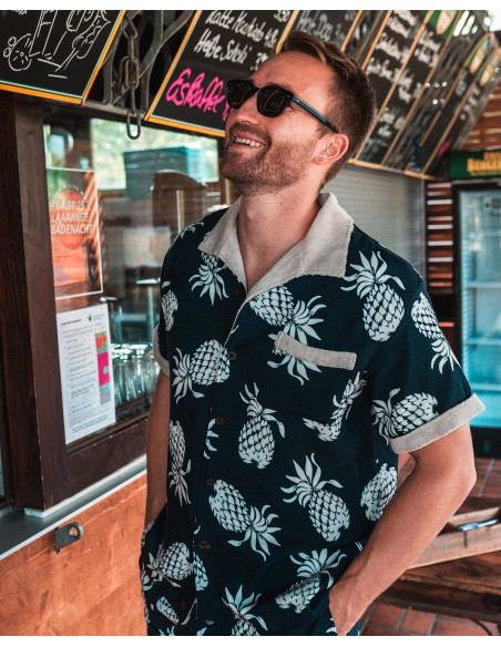 Hemd 1961 Cabana Shirt Entrega Blue - Pike Brothers