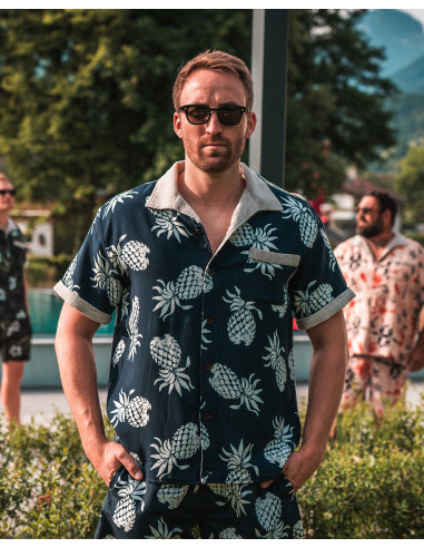 Overhemd 1961 Cabana Shirt Entrega Blue - Pike...