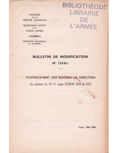 Modification Bulletin No. 124/Au - Ministry of...