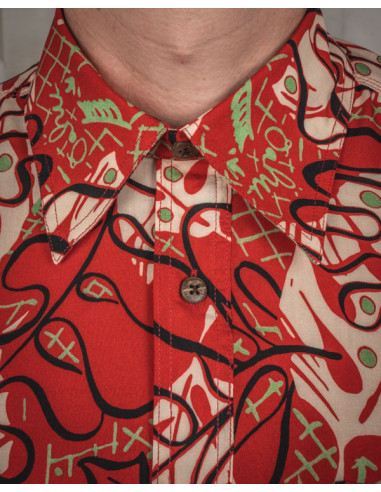 Hawaiiaans zijden hemd 1948 Surf Shirt...