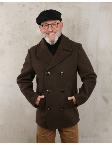 Caban Navy - 1938 Pea Coat chestnut brown -...