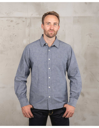 Chemise 1954 Oxford Shirt Ocean blue - Pike...