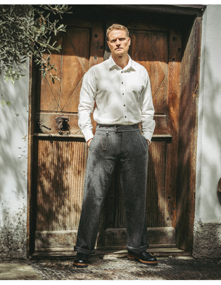 Chemise 1954 Oxford Shirt white chambray - Pike Brothers