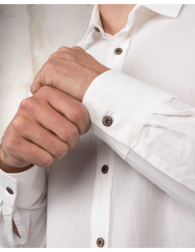 Chemise 1954 Oxford Shirt white chambray - Pike...