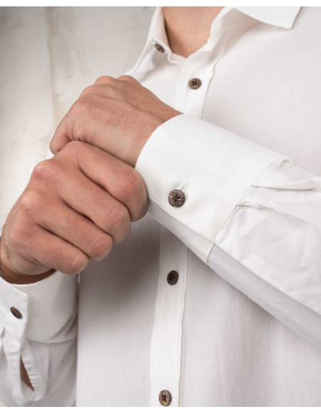 Chemise 1954 Oxford Shirt white chambray - Pike Brothers