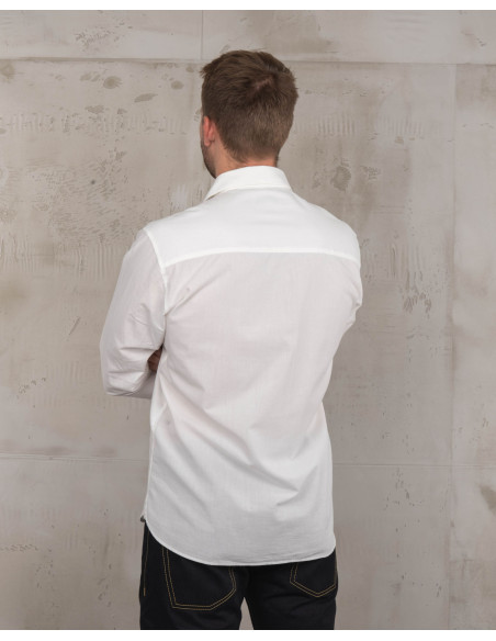 Chemise 1954 Oxford Shirt white chambray - Pike Brothers