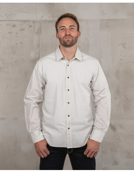 Overhemd 1954 Oxford Shirt Kingston white - Pike Brothers