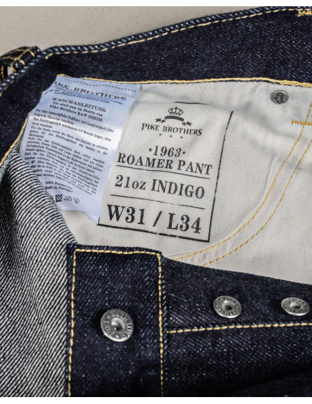 1963 Roamer Pant 21oz Indigo Jeans - Pike Brothers