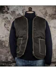 THE "DISCIPLINE" KHAKI WAXED VEST - Fleurs de Bagne