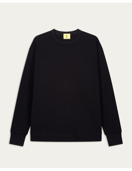 Vahé Fine-Knit Pullover Black - Nitto Kitwear Inc.