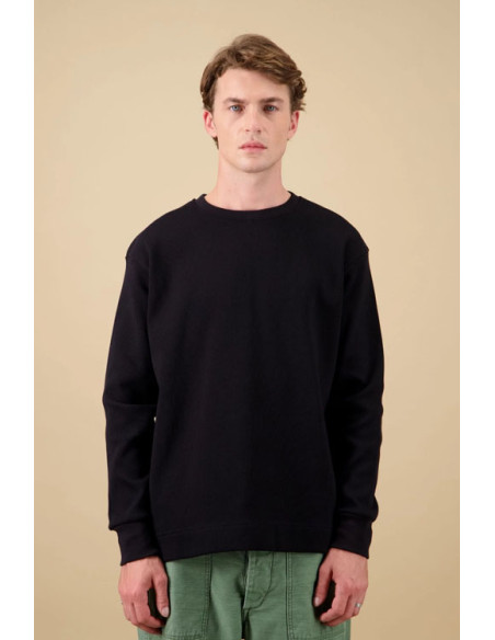 Vahé Fine-Knit Pullover Black - Nitto Kitwear Inc.