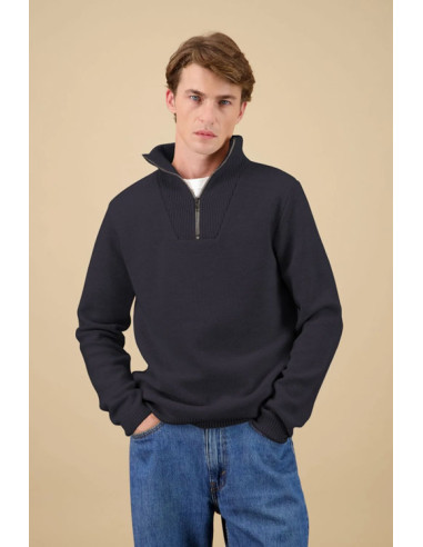 Truckerpullover Youri Merinowolle Anthrazit –...