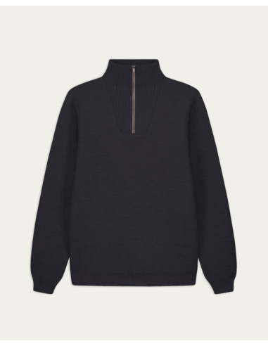 Truckerpullover Youri Merinowolle Anthrazit –...
