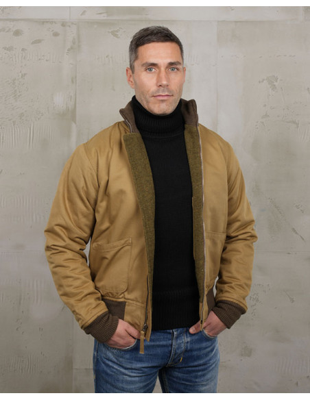 1st Model Tanker Jacket — 1941 Tanker Jacket Khaki Pike Brothers