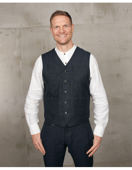 Weste 1937 Roamer Vest Owen Blue - Pike Brothers