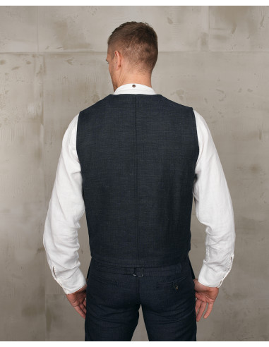 1937 Roamer Vest Owen Blue - Pike Brothers