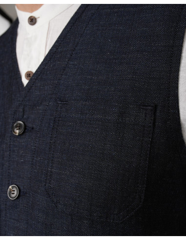 Weste 1937 Roamer Vest Owen Blue - Pike Brothers