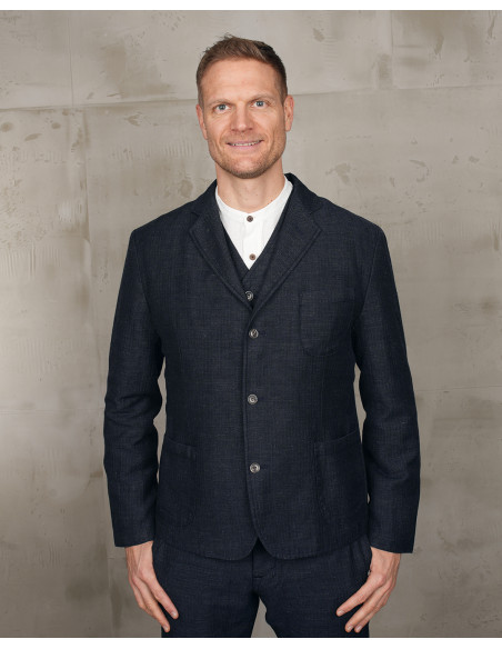 Jas 1927 Harvester Jacket Owen Blue - Pike Brothers