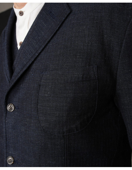 1927 Harvester Jacket Owen Blue - Pike Brothers