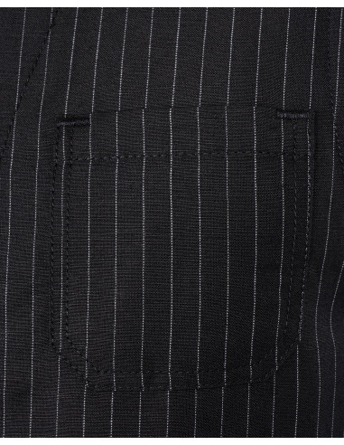Black wool/linen vest with grey stripes - 1937...