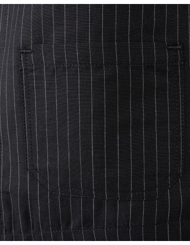 Schwarze Weste Wolle/Leinen mit grauen Streifen...