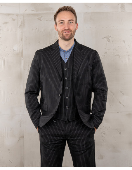 Veste 1927 Harvester Jacket Chicago Black - Pike Brothers