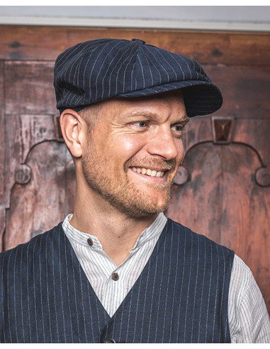 Casquette 1928 Newsboy Cap Chicago blue – Pike...