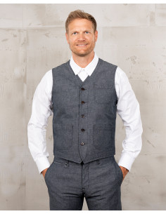 1937 Roamer Vest smoke grey - Pike Brothers