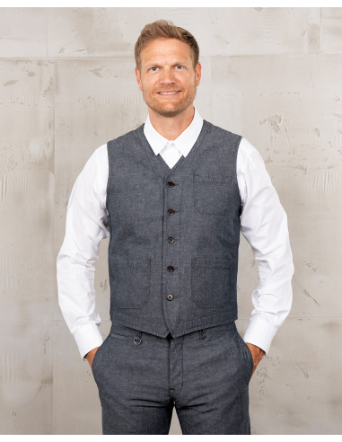 Gilet 1937 Roamer Vest smoke grey - Pike Brothers