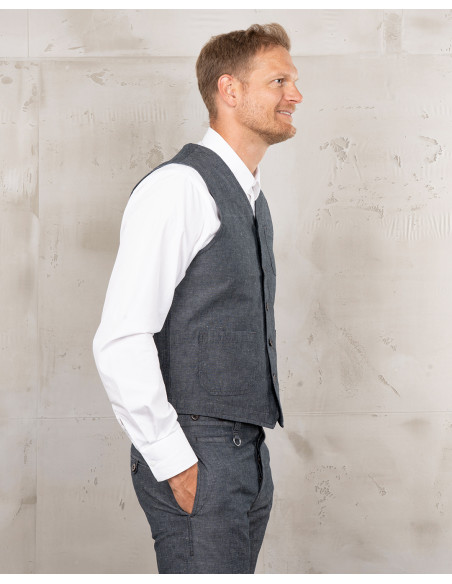 Weste 1937 Roamer Vest smoke grey – Pike Brothers