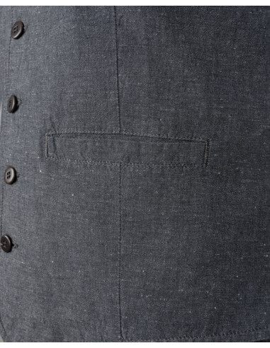 Gilet coton lin gris 1905 Hauler Vest smoke...