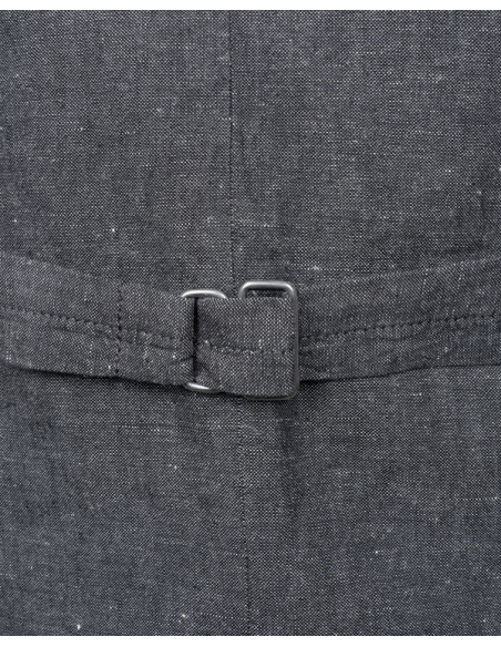Gilet coton lin gris 1905 Hauler Vest smoke grey - Pike Brothers