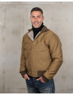 USN Deck Zipper 1944 NAF Flight Jacket Pacific Beige –... 2
