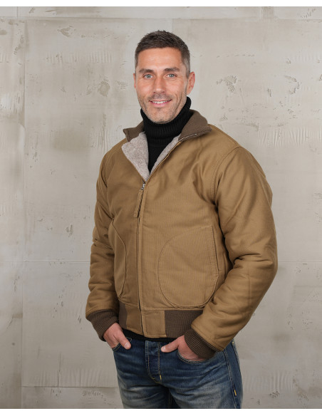 USN Deck Zipper 1944 NAF Flight Jacket Pacific Beige – Pike Brothers