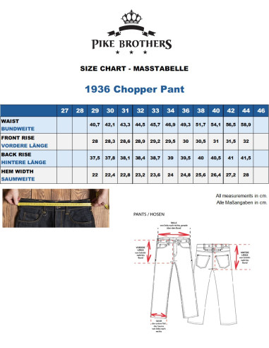 Vaqueros de orillo 1936 Chopper Pant 11 oz...