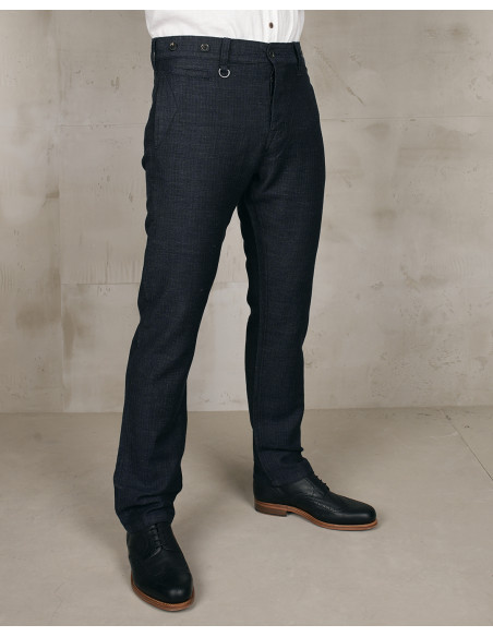 Pantalon 1947 Harvester Trousers Owen Blue - Pike Brothers