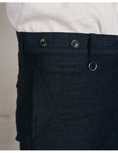 Pantalon 1947 Harvester Trousers Owen Blue - Pike Brothers