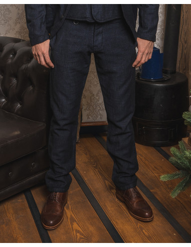 Hose 1947 Harvester Trousers Owen Blue – Pike...